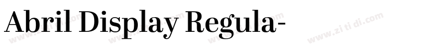 Abril Display Regula字体转换